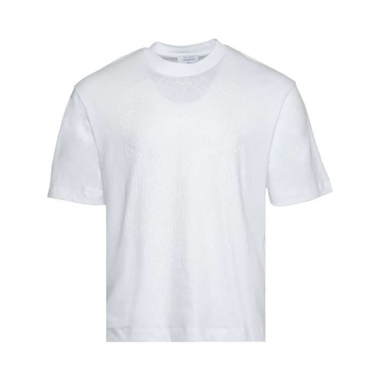 Off-White Body Stitch Skate Shorts-Sleeve T-Shirt White/White