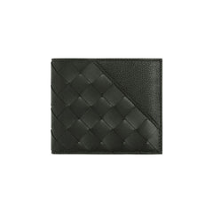 Bottega Veneta Leather Wallet Dark Green/Silver