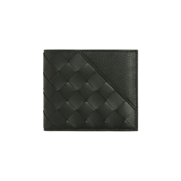 Bottega Veneta Leather Wallet Dark Green/Silver
