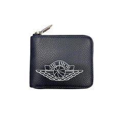Dior x Air Jordan Wings Zip Wallet Navy