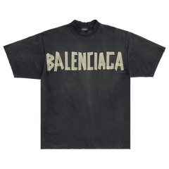 Balenciaga Tape Type Medium Fit T-Shirt Black
