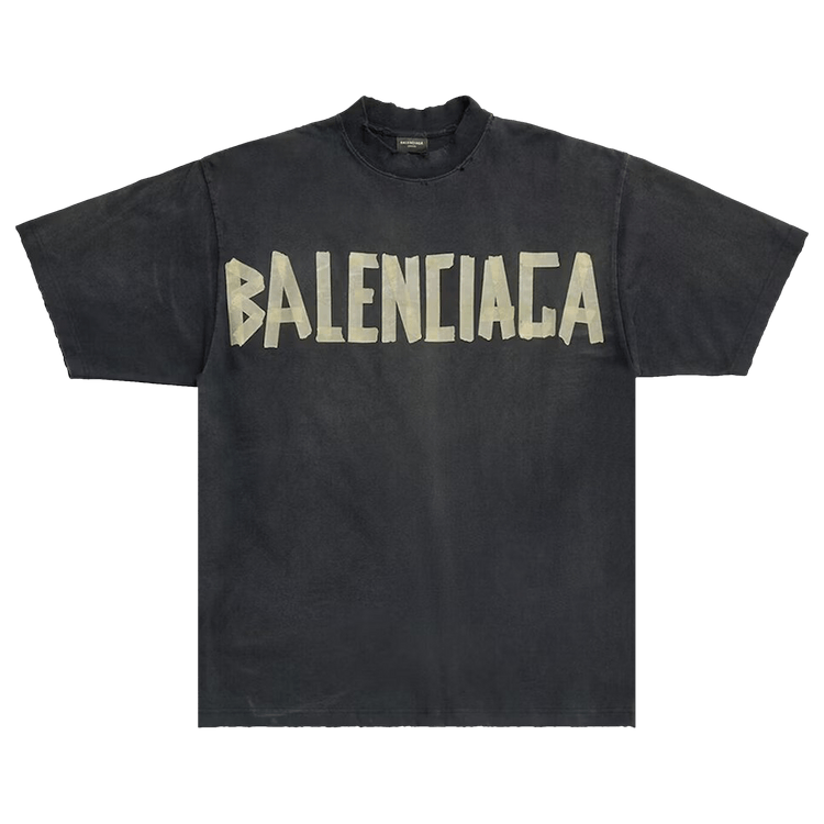 Balenciaga Tape Type Medium Fit T-Shirt Black