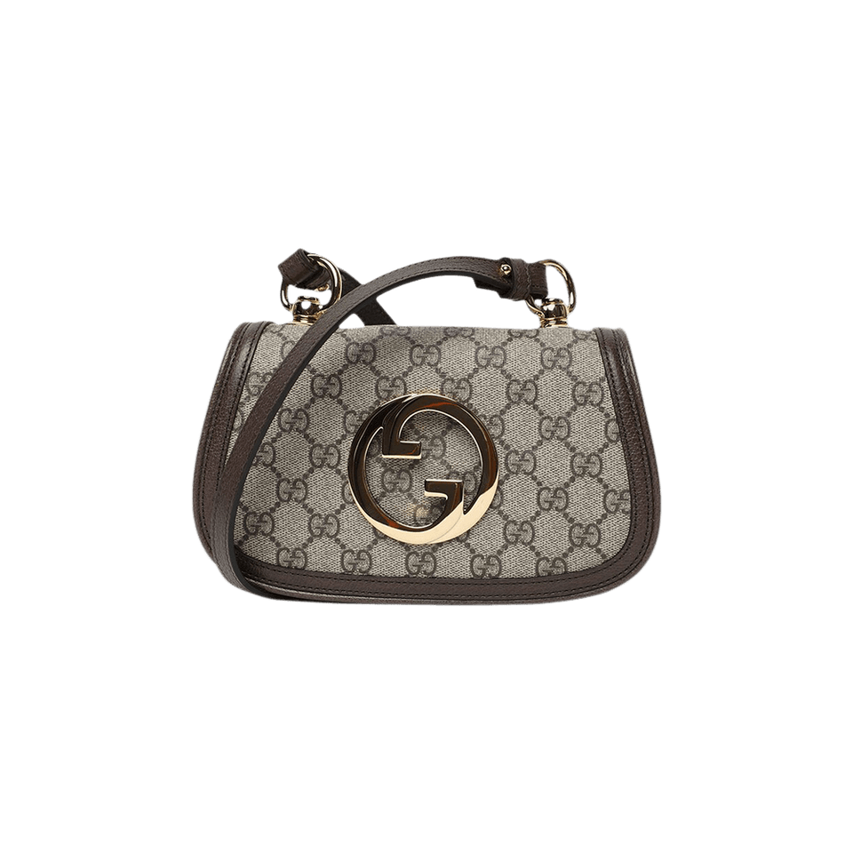 Gucci Blondie Mini Shoulder Bag Beige/Ebony/New Acero
