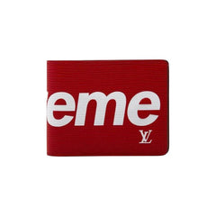 Louis Vuitton x Supreme Slender Wallet Red