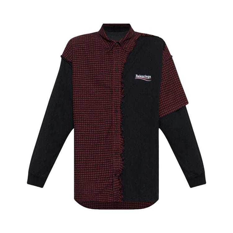 Balenciaga Patched Shirt Red