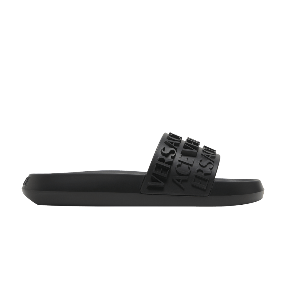 Versace Slide Allover Logo - Black