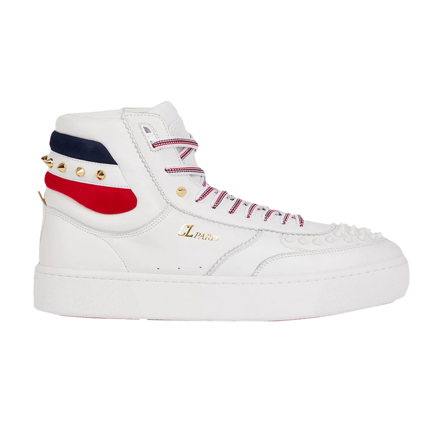 Christian Louboutin Top Rui Spikes Version White