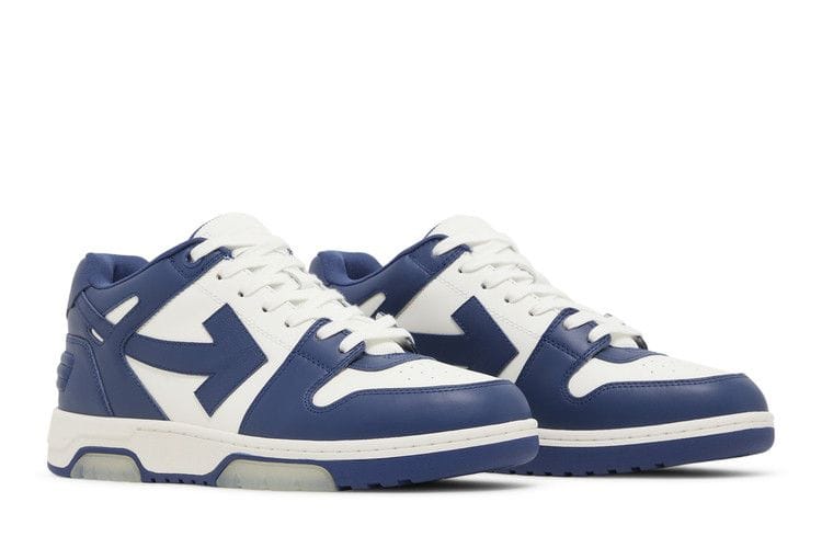 OFF-WHITE Out Of Office OOO Low Tops White Royal Blue