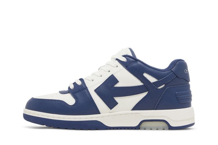 OFF-WHITE Out Of Office OOO Low Tops White Royal Blue