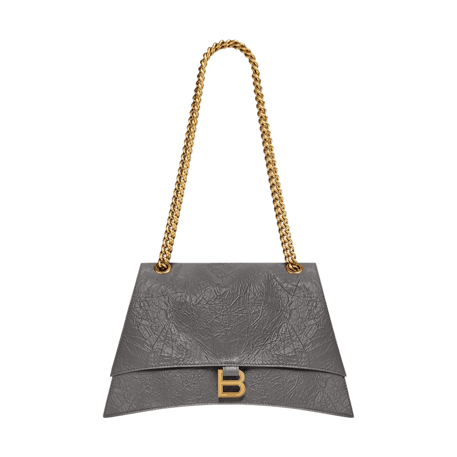 Balenciaga Medium Crush Chain Bag Dark Grey