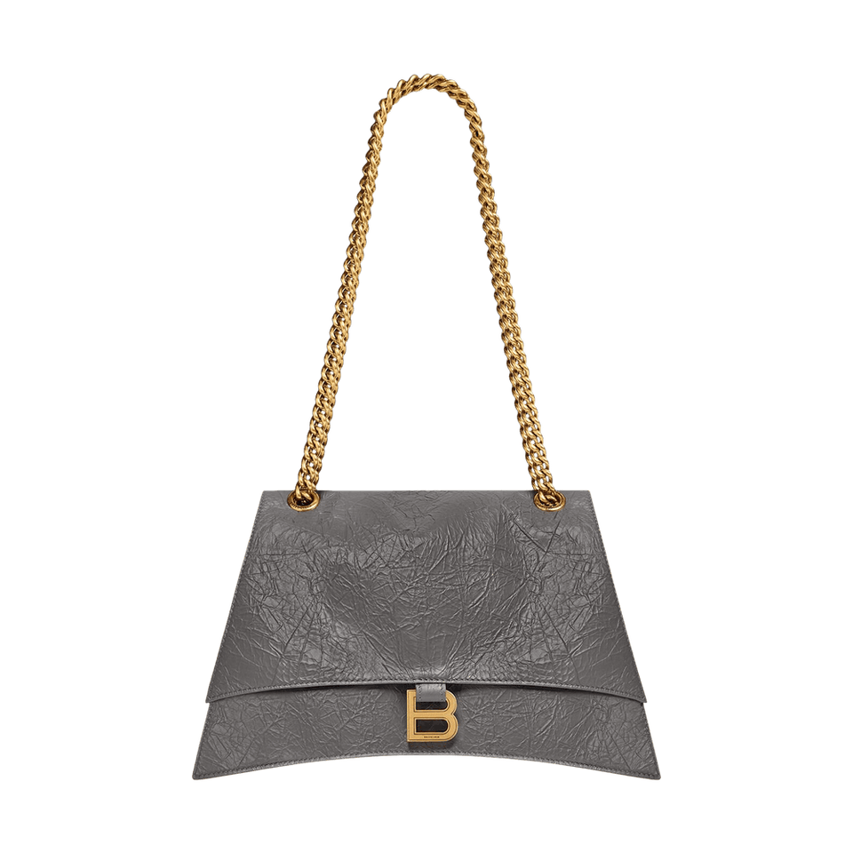 Balenciaga Medium Crush Chain Bag Dark Grey