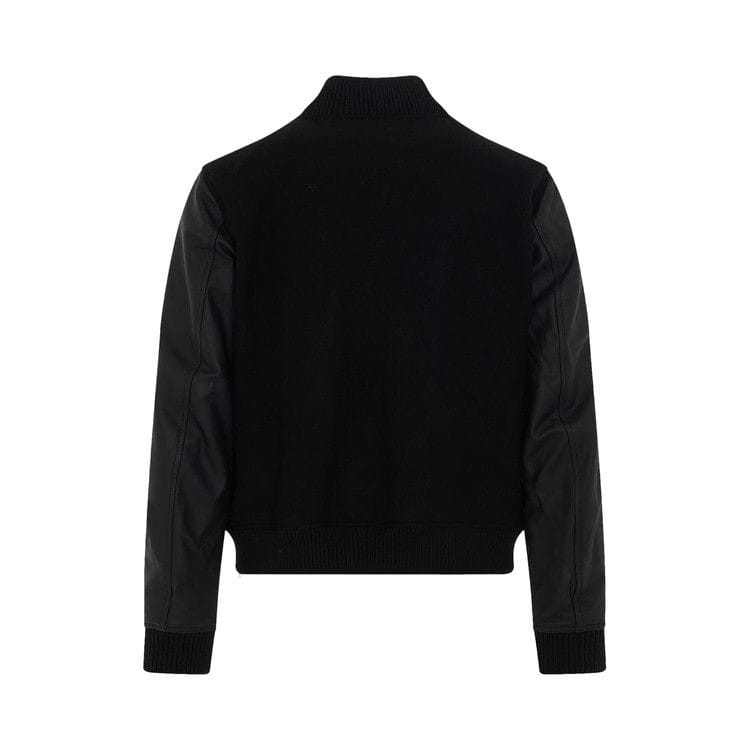 Off-White Patch Varsity Jacket Black/Orange