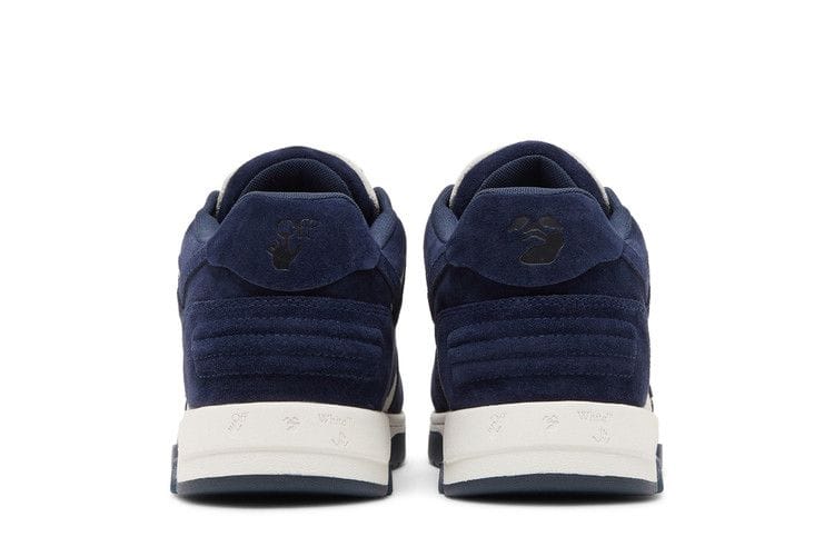 OFF-WHITE Out Of Office OOO Low Tops White Blue Suede