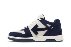 OFF-WHITE Out Of Office OOO Low Tops White Blue Suede
