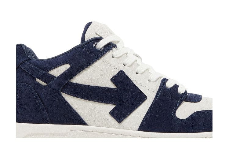 OFF-WHITE Out Of Office OOO Low Tops White Blue Suede
