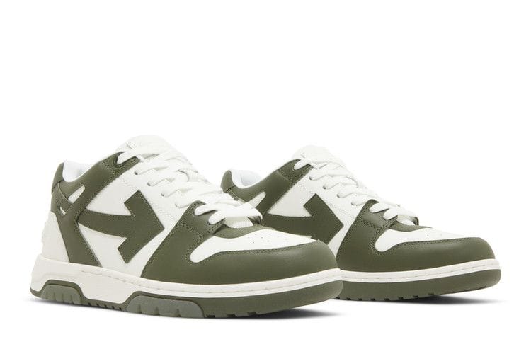 OFF-WHITE Out Of Office OOO Low Tops White Khaki