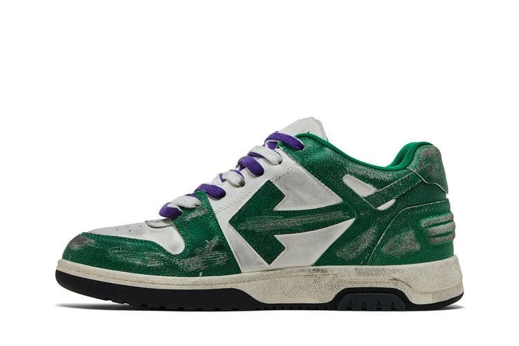 Off-White Out of Office Vintage Leather White Green