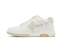 OFF-WHITE Out Of Office OOO Low Tops White Beige