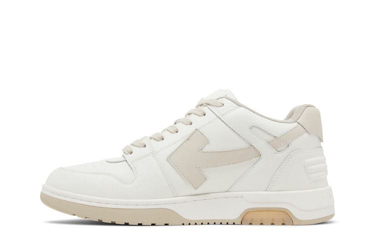 OFF-WHITE Out Of Office OOO Low Tops White Beige