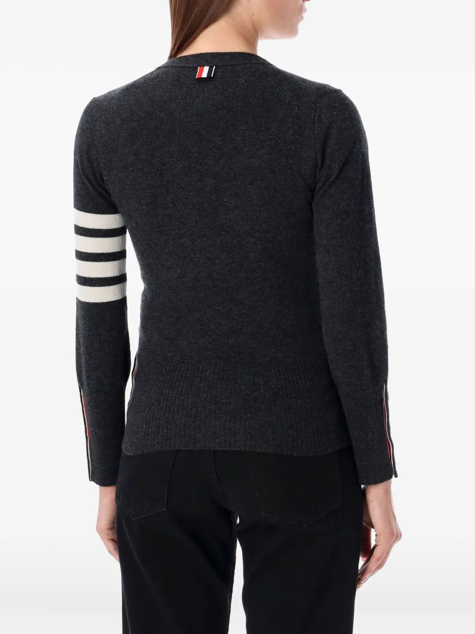 4-Bar V-neck cashmere cardigan