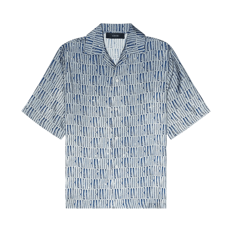 Amiri Gradient Bowling Shirt Blue
