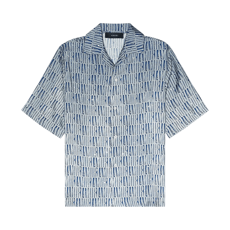 Amiri Gradient Bowling Shirt Blue