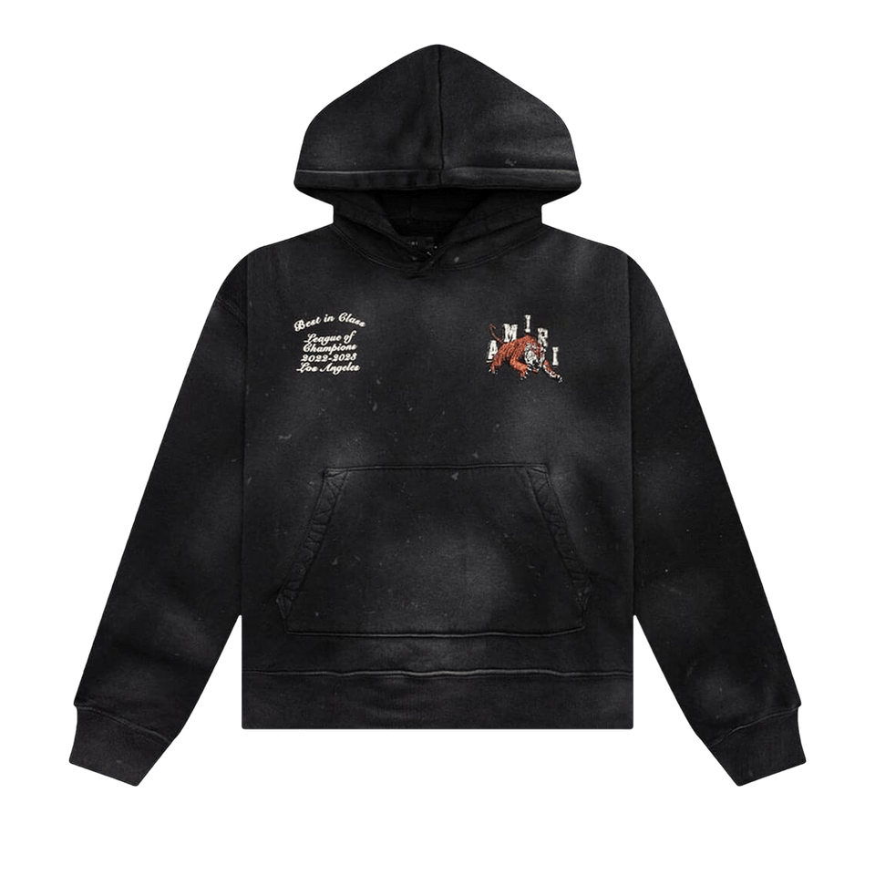 Amiri Vintage Tiger Varsity Hoodie Black