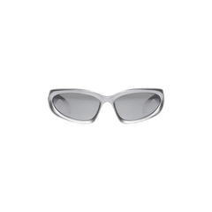 Balenciaga Swift Oval Sunglasses Silver