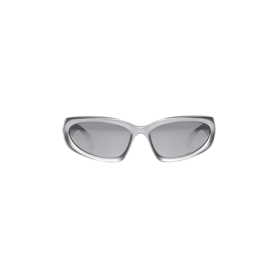 Balenciaga Swift Oval Sunglasses Silver