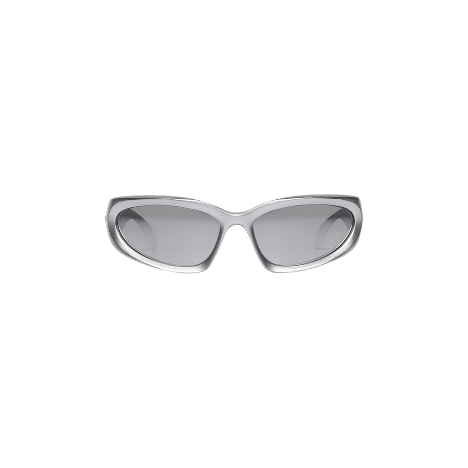 Balenciaga Swift Oval Sunglasses Silver