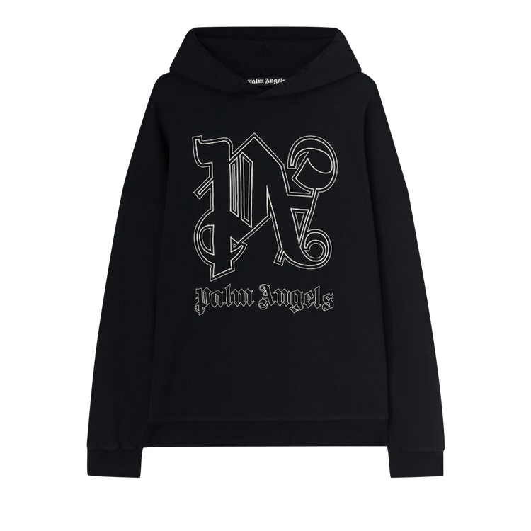 Palm Angels Monogram Statement Hoodie Black/Off White