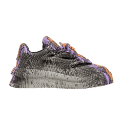 Versace Odissea Caged Rubber Medusa Sneaker Grey Orange Python