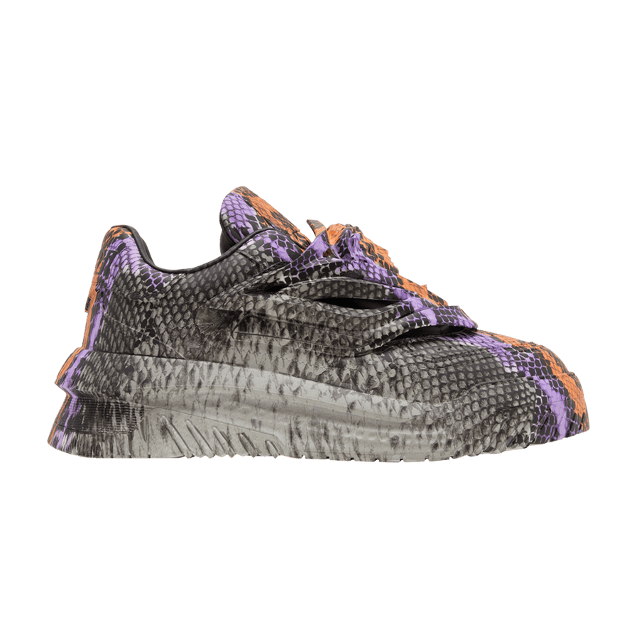 Versace Odissea Caged Rubber Medusa Sneaker Grey Orange Python