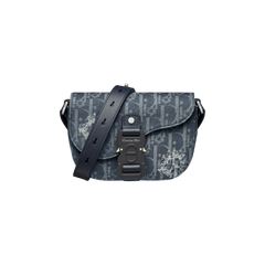 Dior x Denim Tears Saddle Pouch With Strap Blue