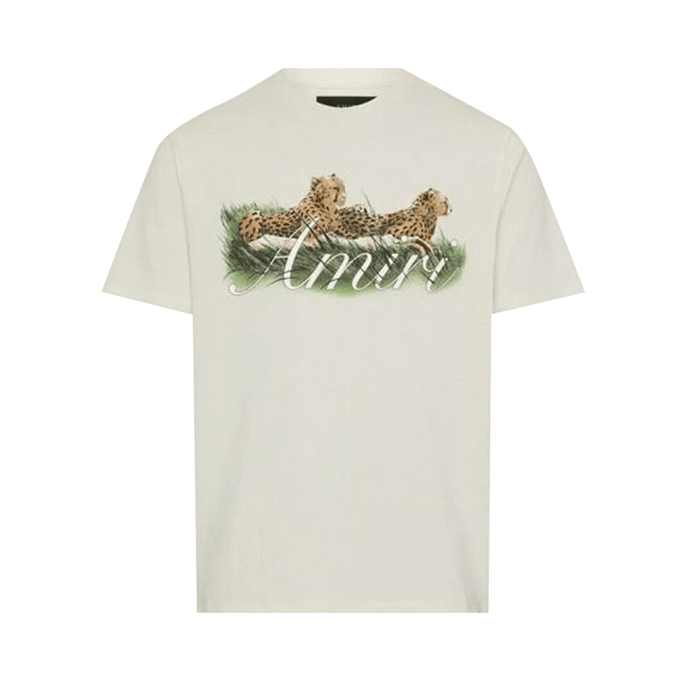 Amiri Cheetah Logo T-Shirt Alabaster