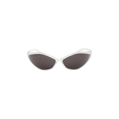 Balenciaga 90s Oval Sunglasses Crystal