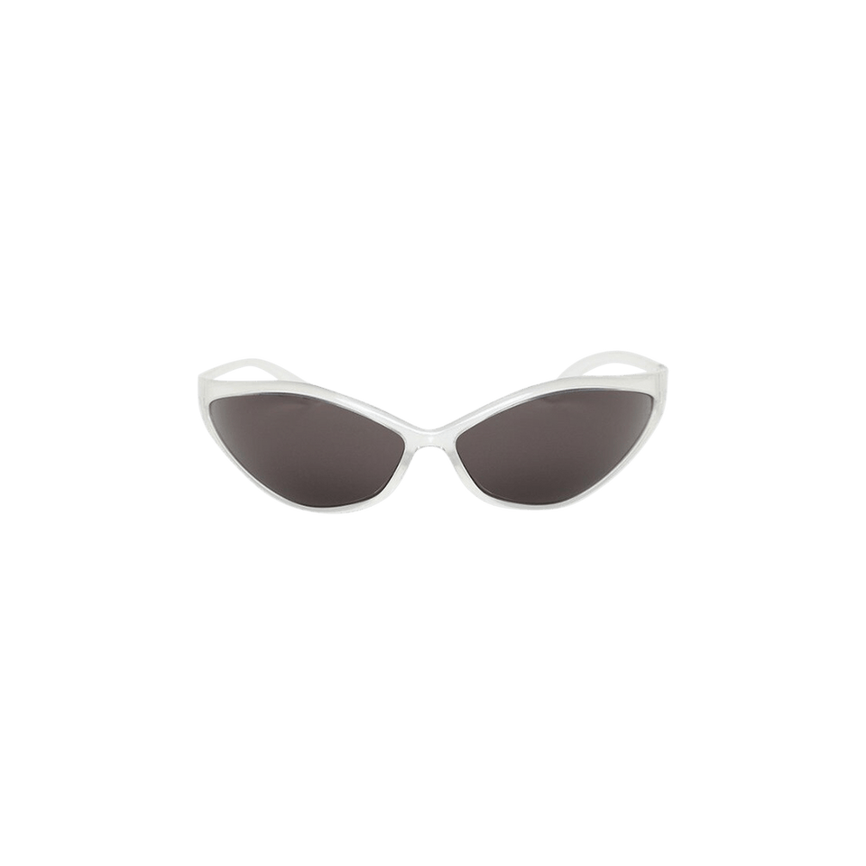 Balenciaga 90s Oval Sunglasses Crystal