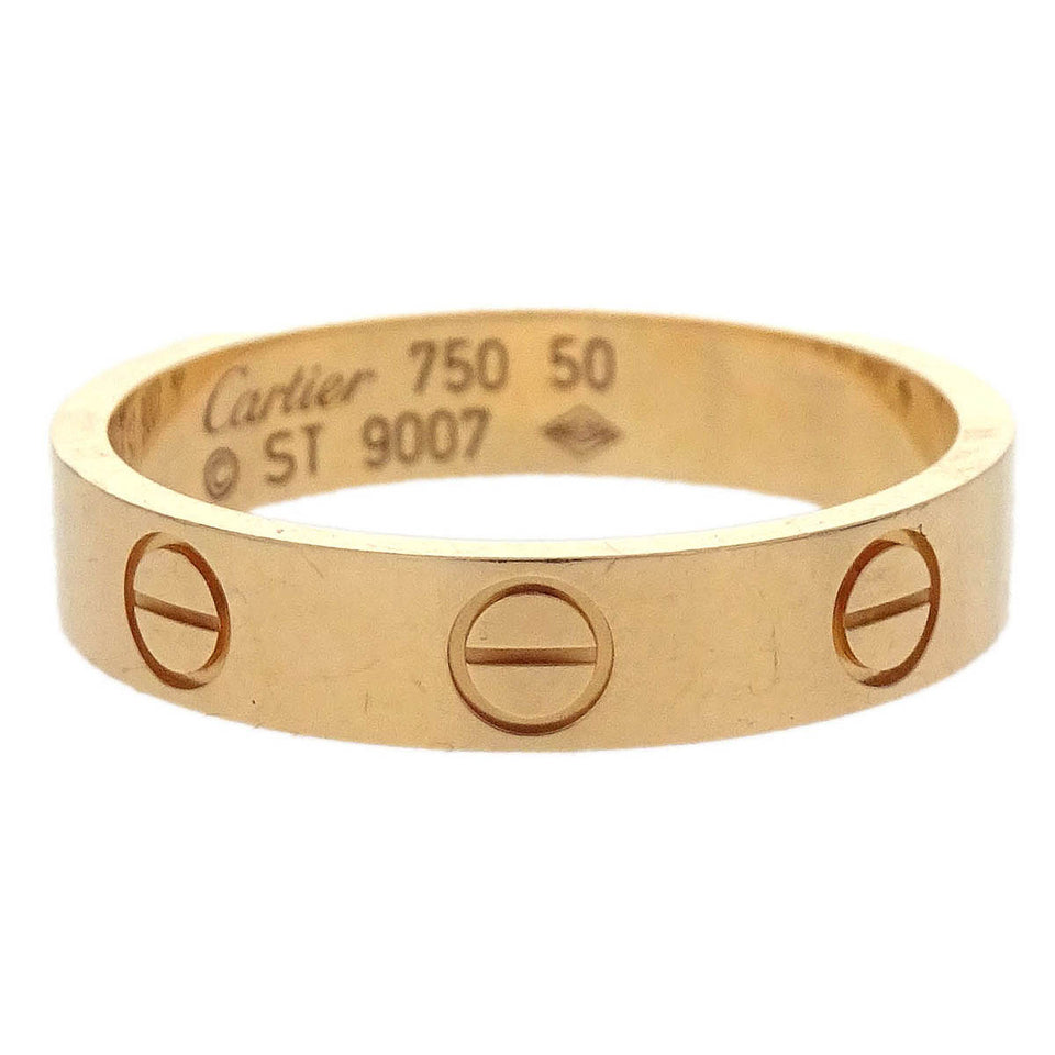 Cartier Mini Love Ring 750 ST9007 #50 Jewelry