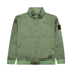Stone Island Waffen Patch Foldable Hooded Zip Up Jacket Sage