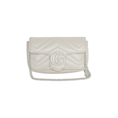 Gucci GG Marmont Matelasse Super Mini Bag White