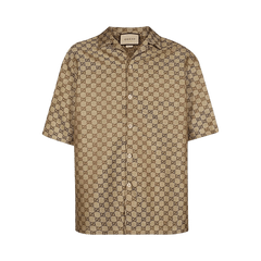Gucci GG Linen Shirt Camel/Ebony