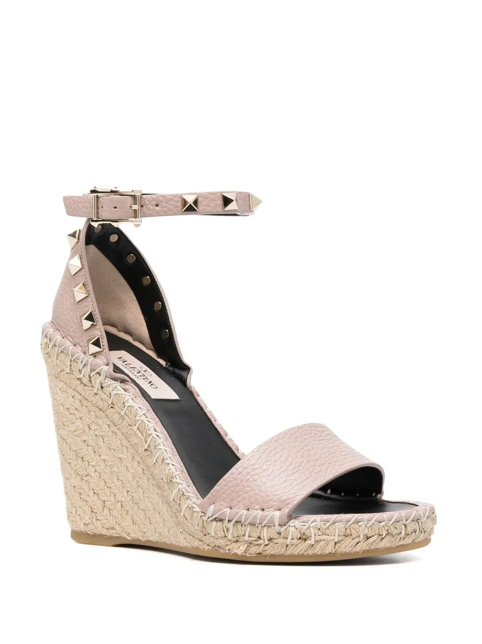 105mm Double Rockstud wedge sandals