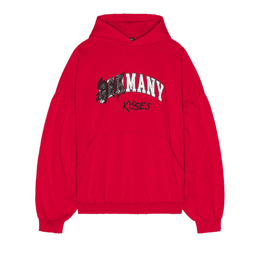 Balenciaga Round Hoodie Faded Red