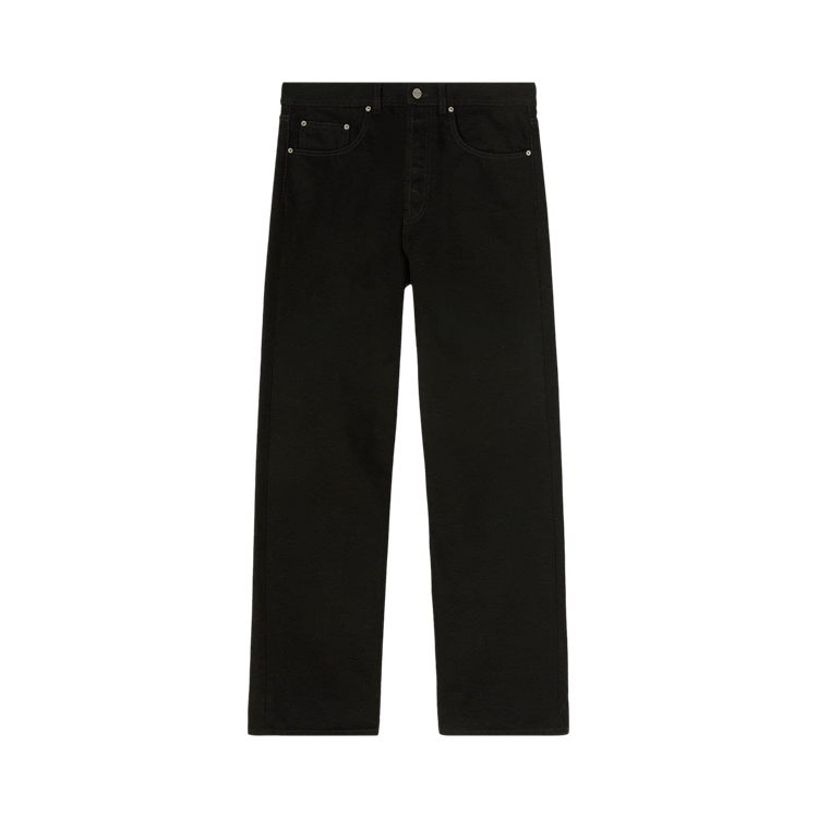 Palm Angels Logo Loose 5 Pockets Jean Black/White