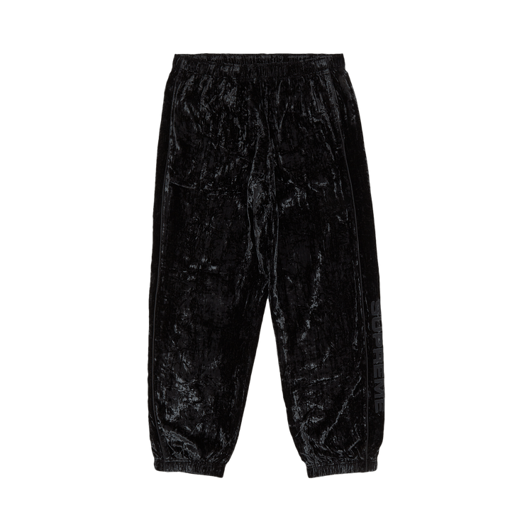 Supreme Crushed Velvet Track Pant Black