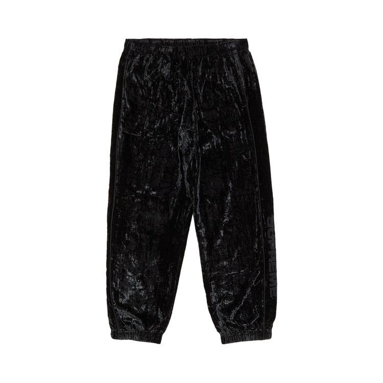 Supreme Crushed Velvet Track Pant Black