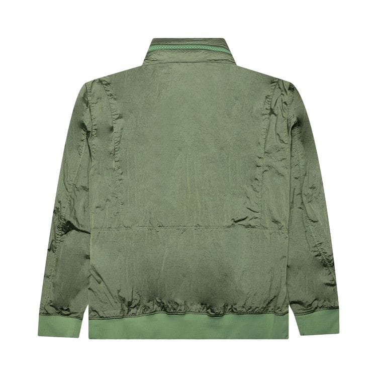 Stone Island Waffen Patch Foldable Hooded Zip Up Jacket Sage