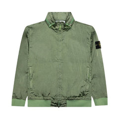 Stone Island Waffen Patch Foldable Hooded Zip Up Jacket Sage