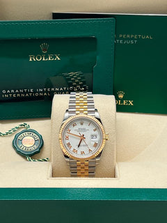 Rolex | Datejust | Rolex 126233 Datejust 36mm  White Roman Dial Jubilee band | Gold/Steel | 36mm mm | Gold/Steel | White | Automatic