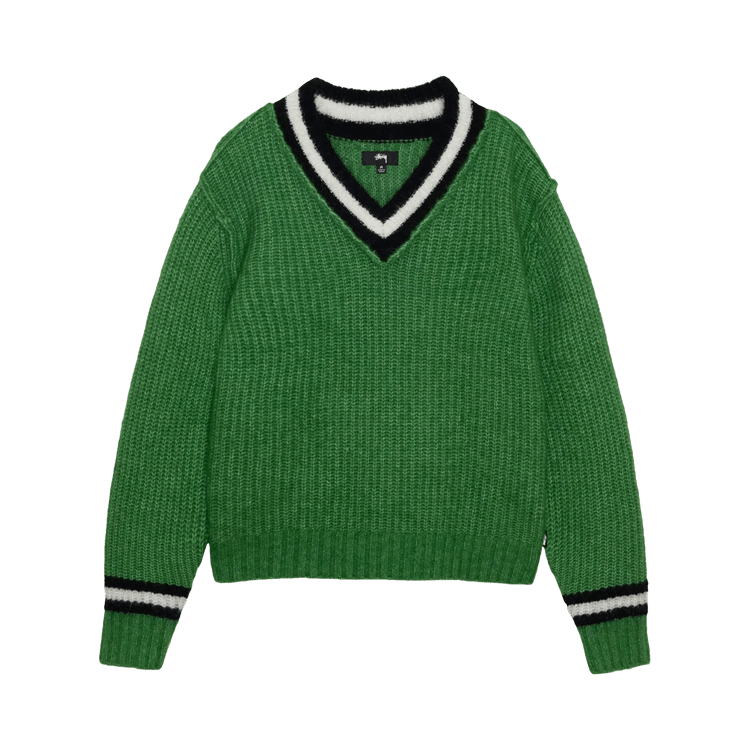 Stussy Mohair Tennis Sweater Green